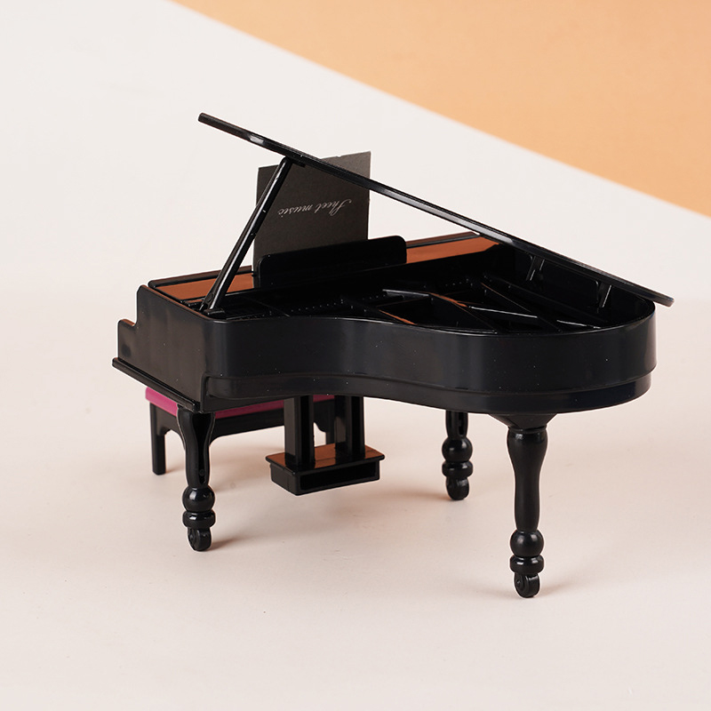 Tech Home Accessories - 1:12 Dollhouse Miniature Piano W/Stool Instrument