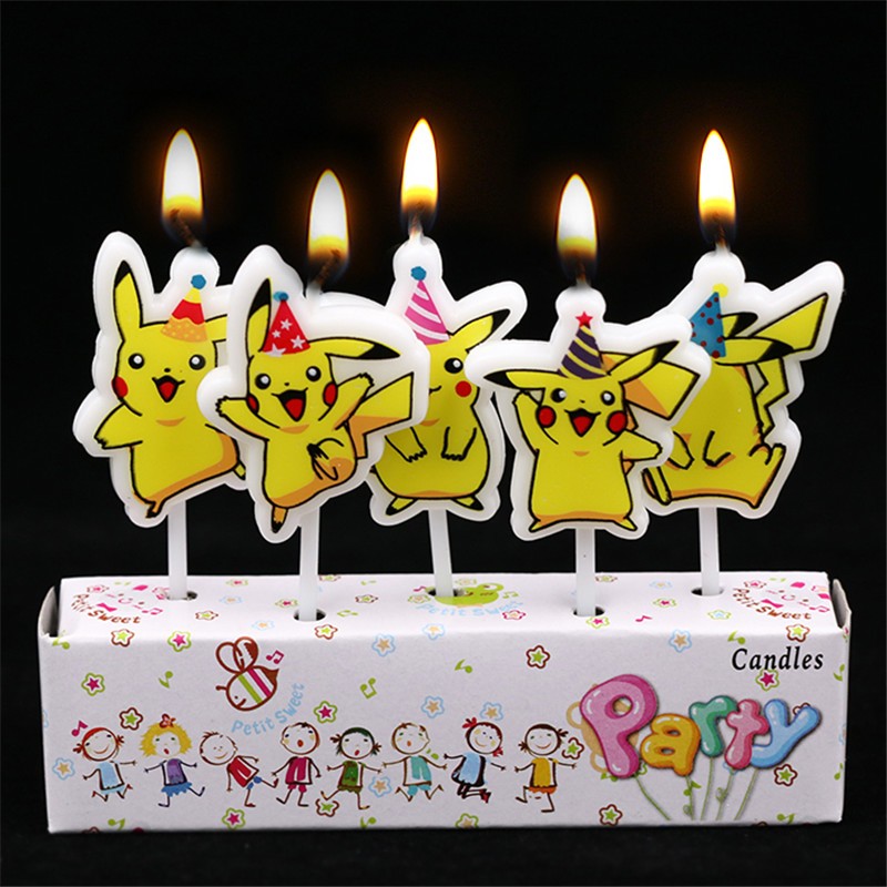 Tech Home Accessories - 5pcs/lot Pokemon Birthday Cake Candle Kids