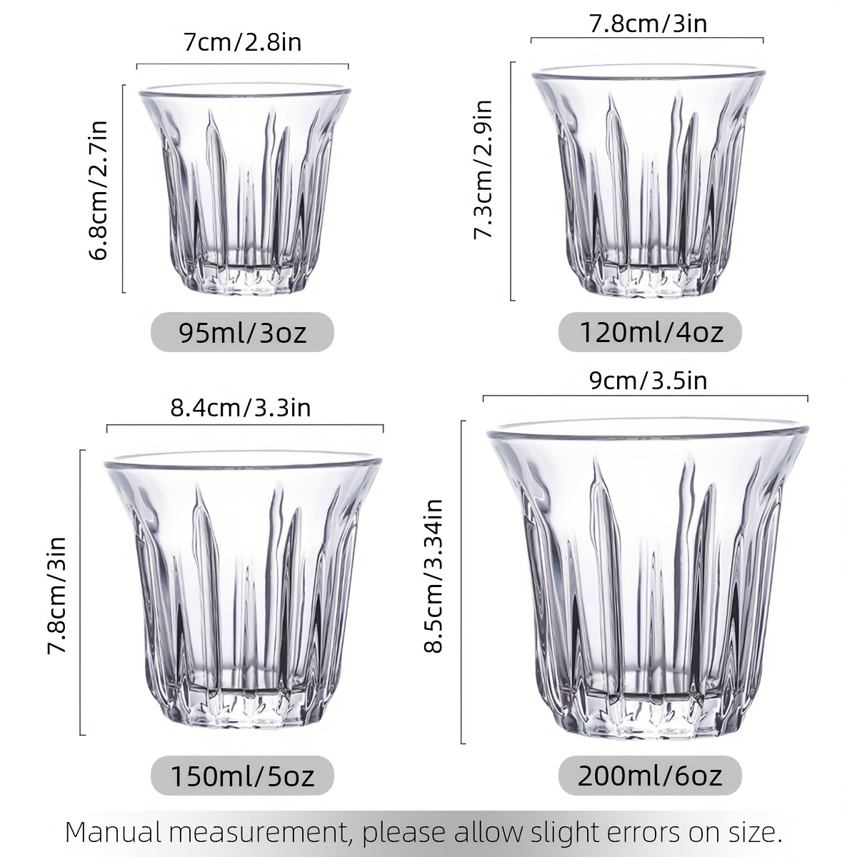 2 Pack Espresso Cups, Clear Gl - đánh giá và giá Tech Accessories For Office