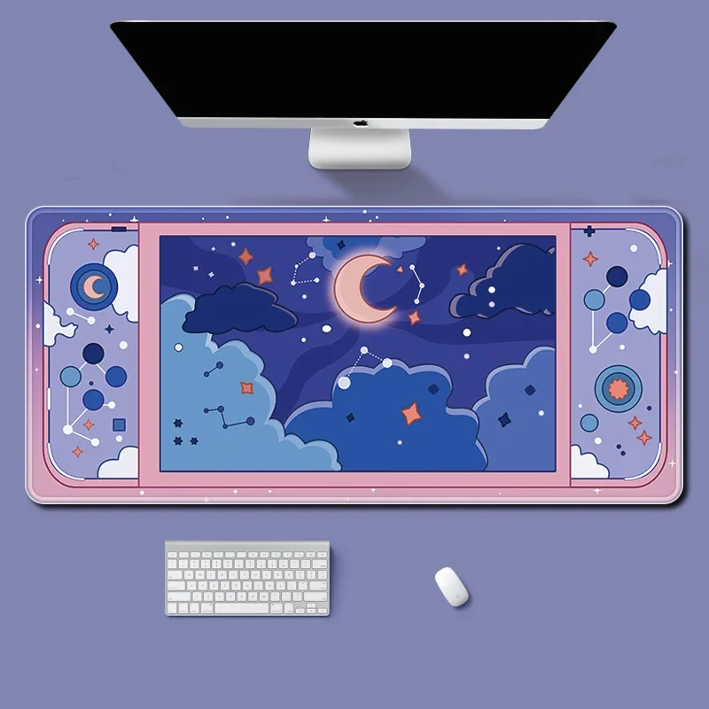Moon and Stars Large Desk Mat  - đánh giá và giá Kawaii Tech Accessories