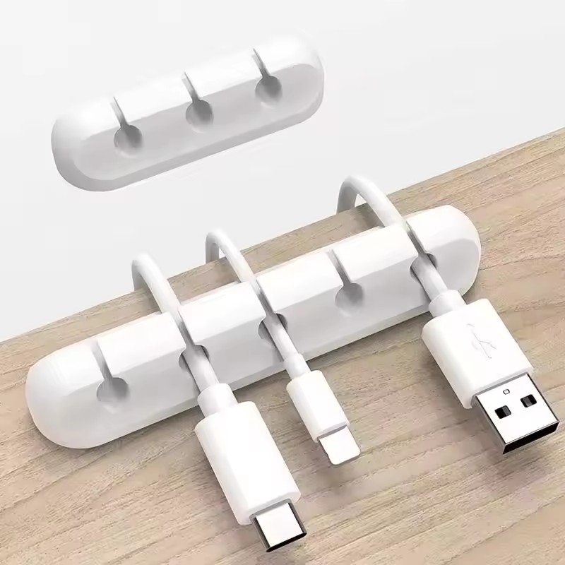 Silicone USB Cable Organizer U - đánh giá và giá Desk Cable Clip