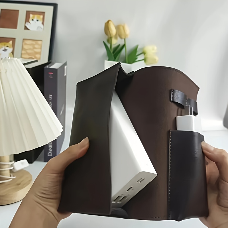 1pc Leather Tech Organizer Pou - đánh giá và giá Tech Accessories Organizer Pouch