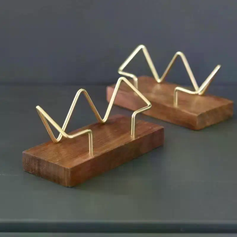 Wooden Business Card Holder Or - đánh giá và giá Tech Accessories For Office