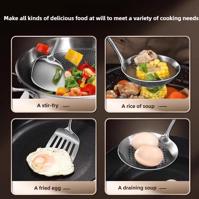 Food Stainless Steel Wok Spatu - đánh giá và giá Hi Tech Kitchen Accessories